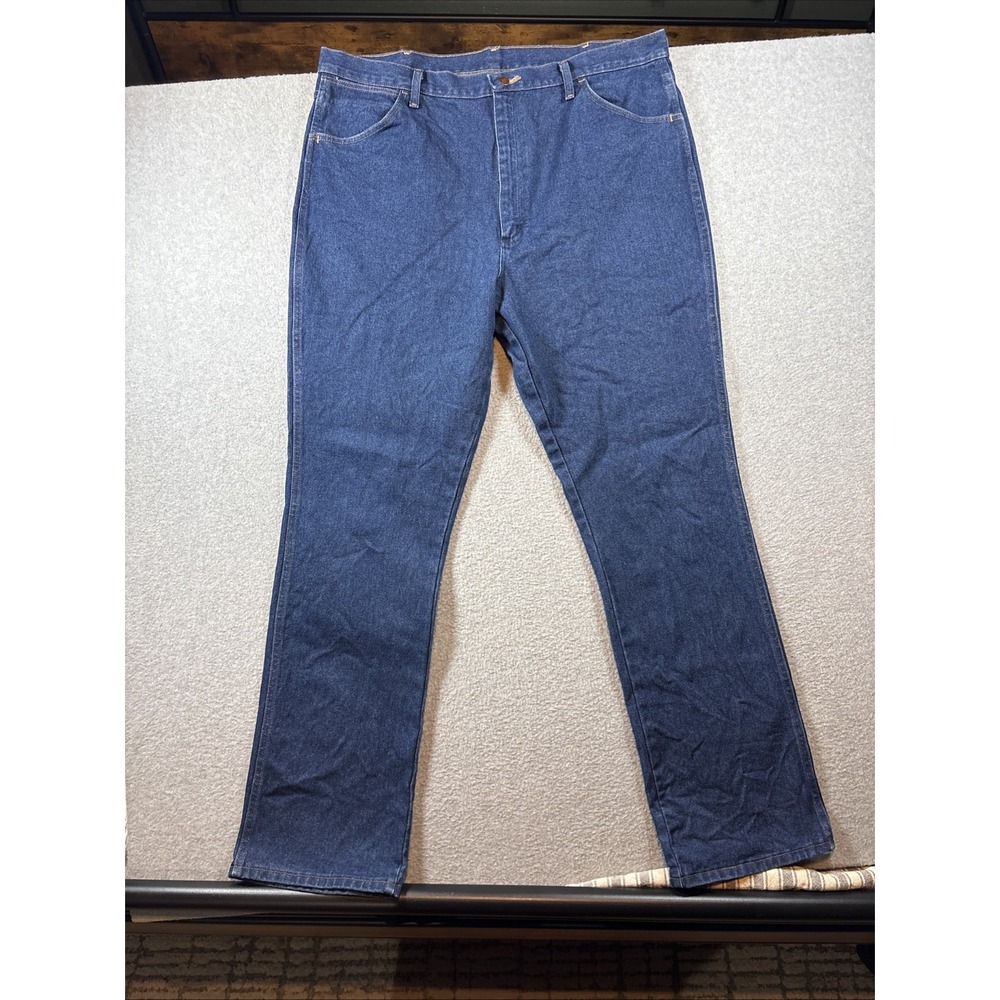 Wrangler Retro Men's 42x36 Medium Wash Blue Jeans Straight Leg Western 945NAV